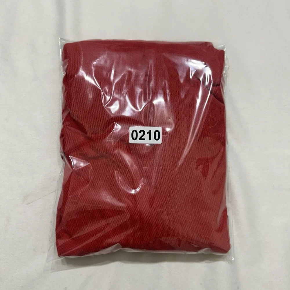 Abercrombie & Fitch Muscle Red Polo Shirt Mens Medium Short Sleeve Blue Moose - Picture 8 of 8